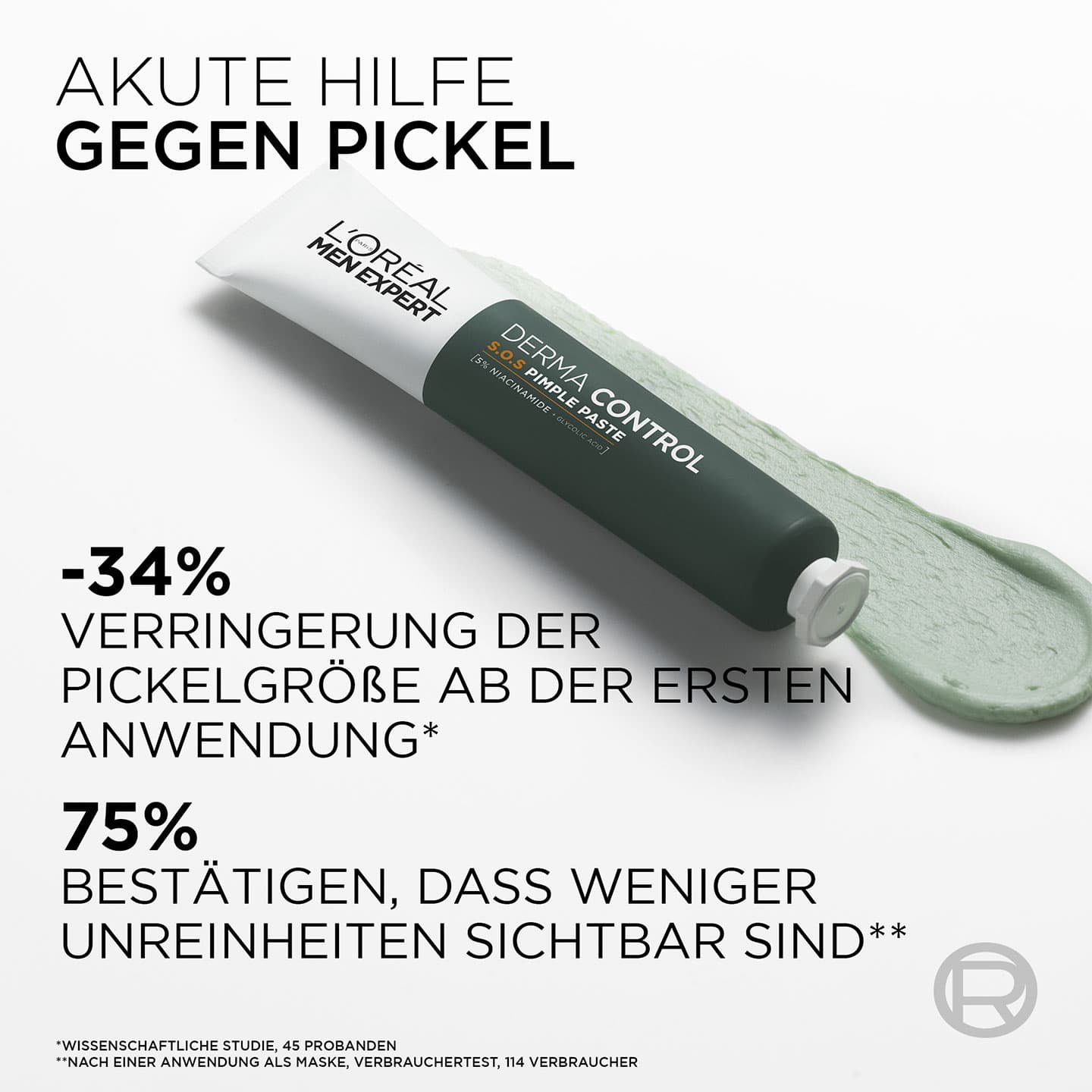Die L'Oréal Paris SOS 2-in-1 Anti-Pickel-Paste hilft akut gegen Pickel